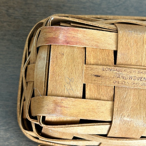 VINTAGE 1993 LONGABERGER CRACKER BASKET 11.5 X 5 X 3 - Picture 9 of 12